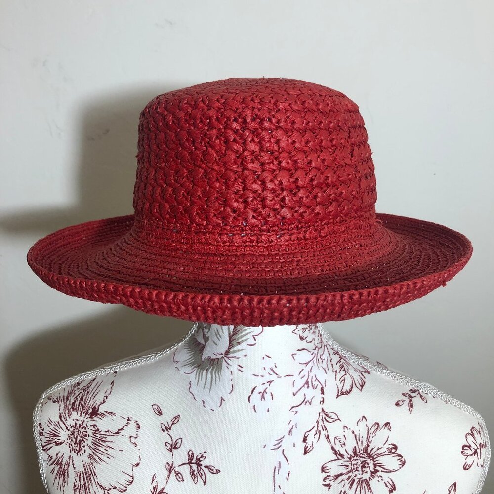 Scala Collection Red Woven Hat - image 4